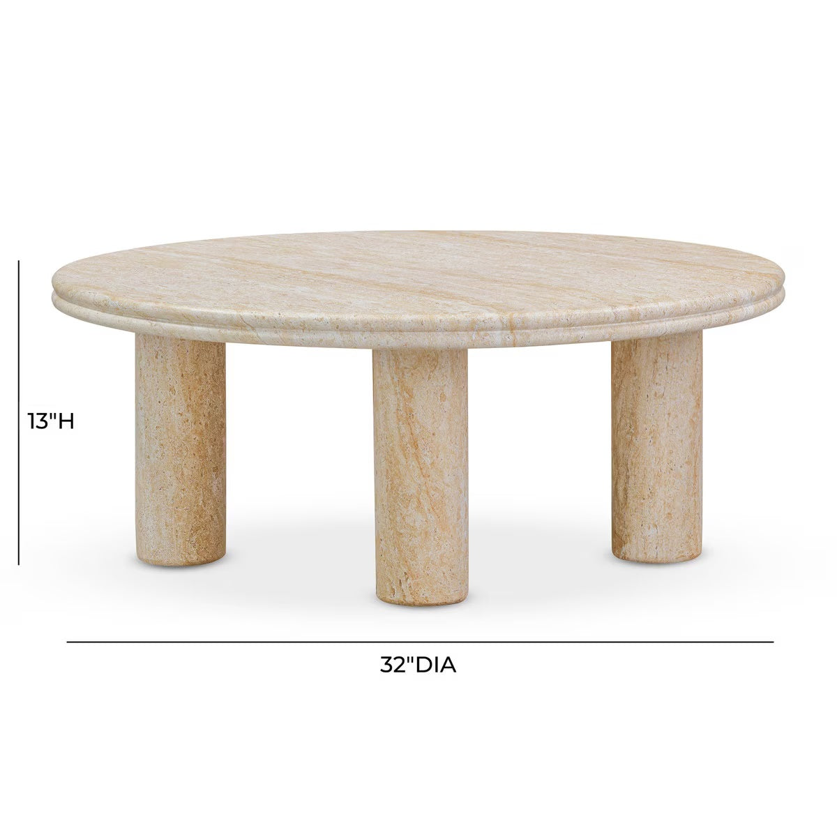 Amora Faux Travertine Nesting Coffeee Table Set (Indoor or Outdoor)