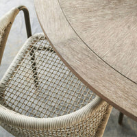 Enzo Buff Plain Weave Outdoor Dining Chair