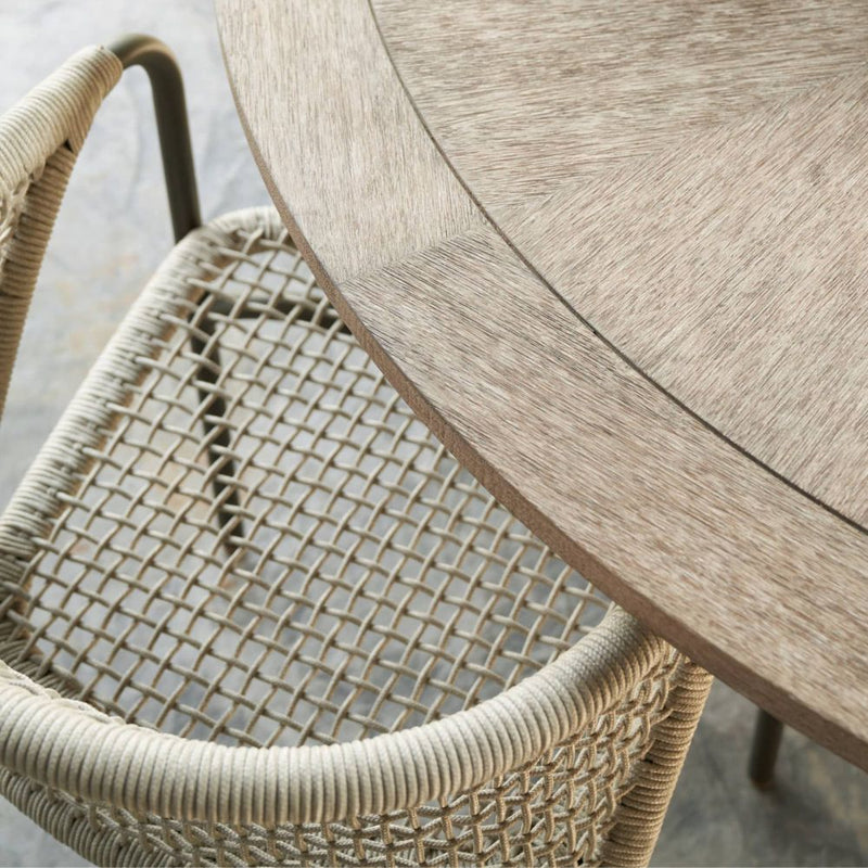 Enzo Buff Plain Weave Outdoor Dining Chair