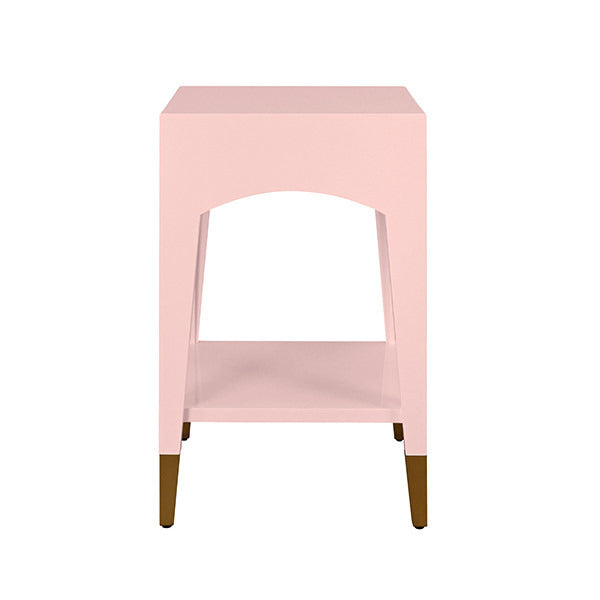 Julia 20" Pink & Gold Nightstand/Accent Table