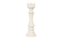 Chess White Rook Cast Stone Sculpture (Indoor or Outdoor)
