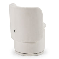 Catalina Modern Ivory Swivel Dining Chair
