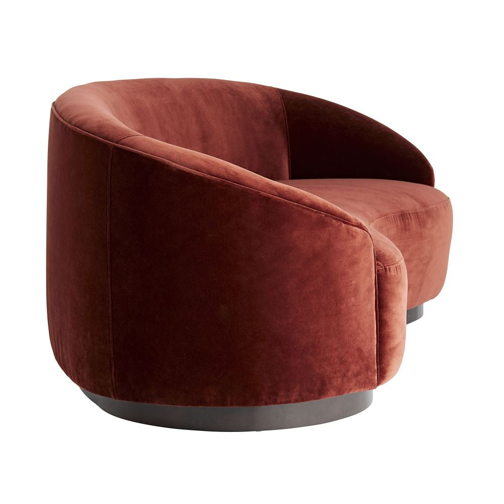 Emilee 84" Paprika Velvet Sofa