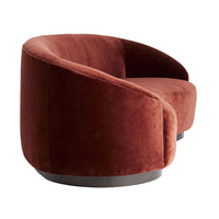 Emilee 84" Paprika Velvet Sofa