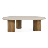 Chicago Modern Marble & Mango Wood Nesting Table Set