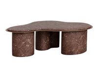 Isola 55" Faux Marble Concrete Indoor Outdoor Coffee Table