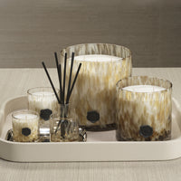 Opal Glass Five-Wick Candle Jar Light Mocha/Javanese Vetiver (Set of 2)