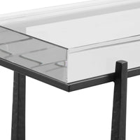 Dasie Crystal Dark Bronze Accent Table