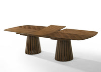 Turner 94.5"/118.1" Modern Walnut Extendable Dining Set