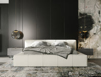 Toma Cream Channel Tufting Bed