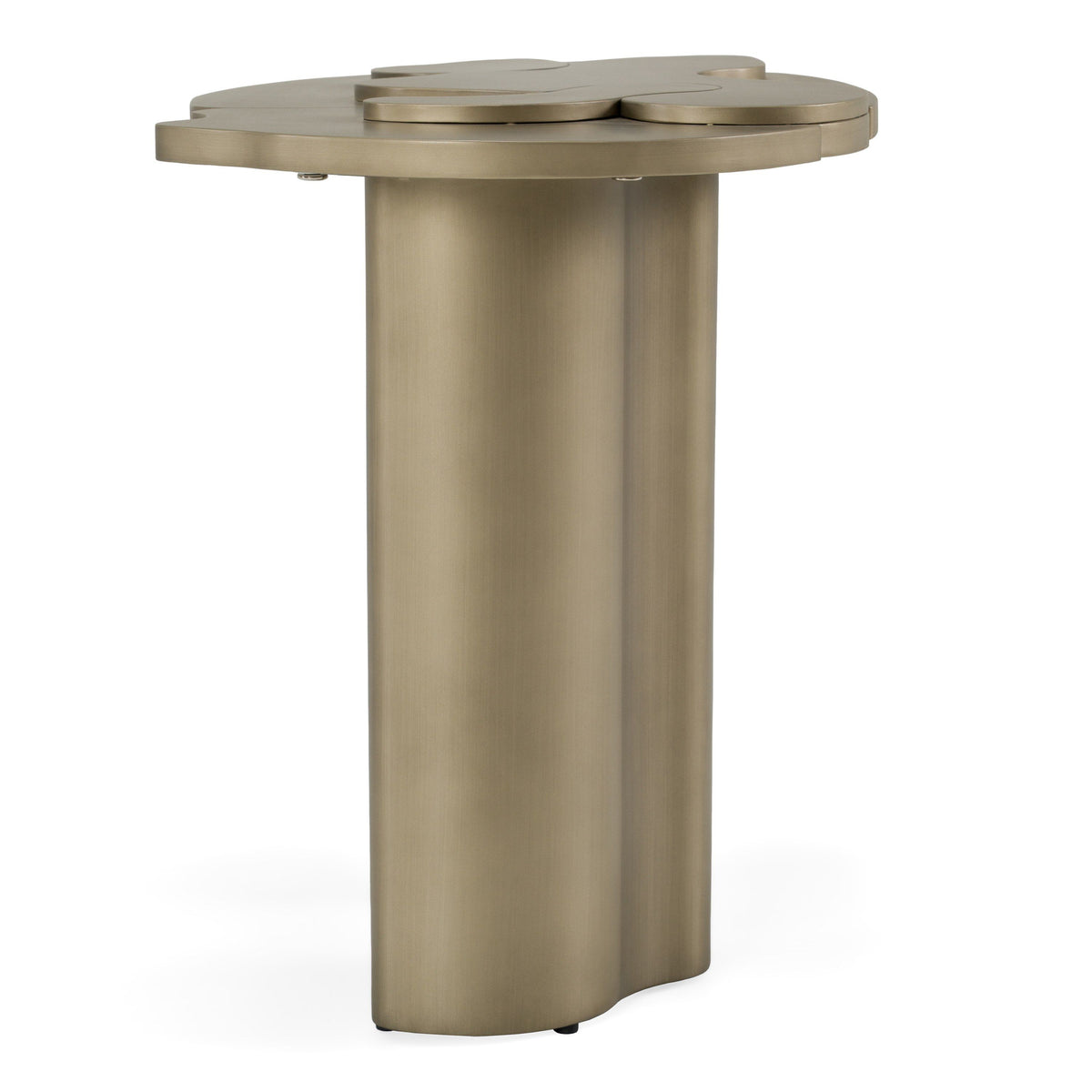 Meline Modern Antique Brass Nesting Coffee Table Set