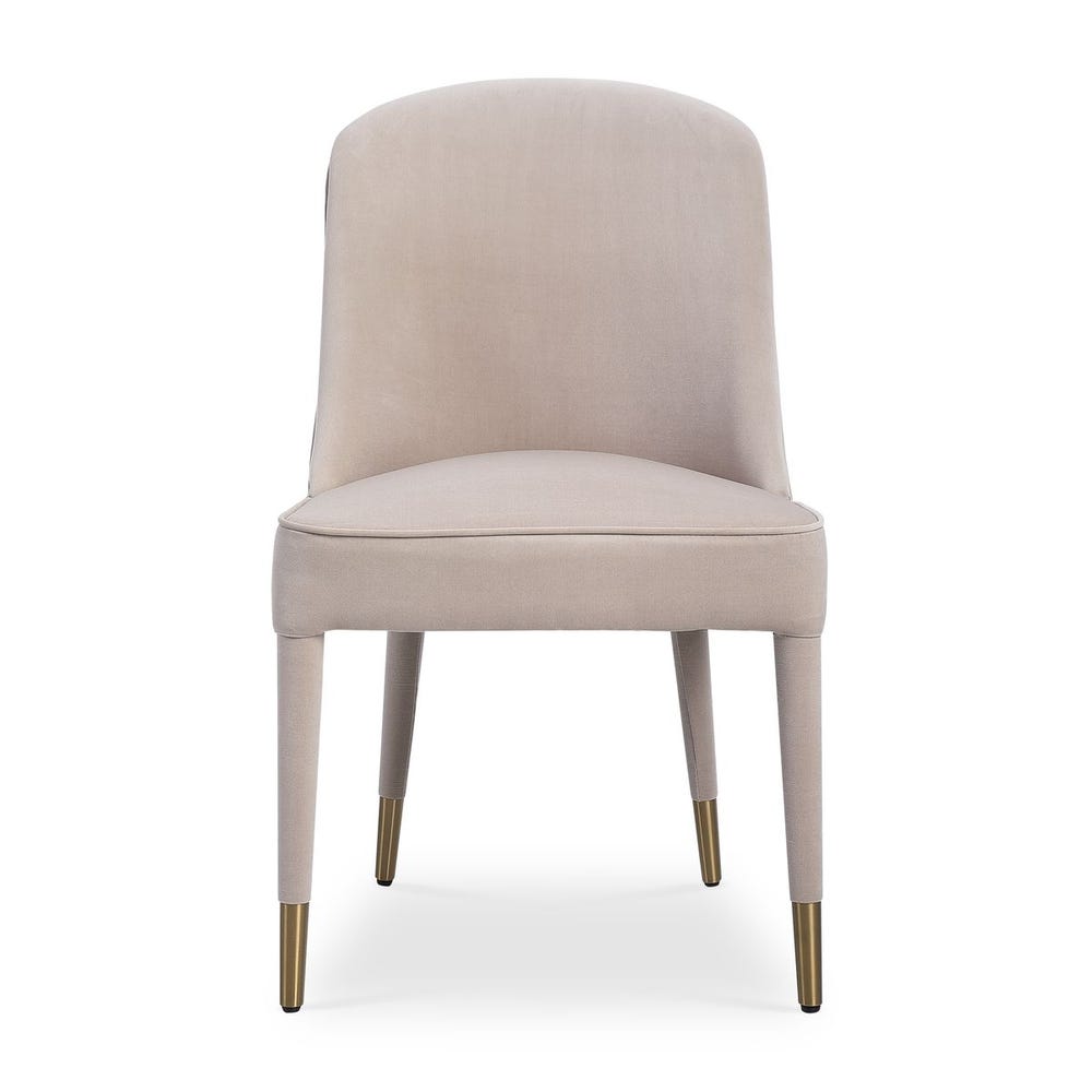 Alexa Champagne Velvet Chair (Set of 2)