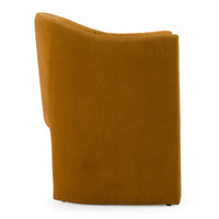 Akiko Modern Burnt Orange Fabric Dining Chair