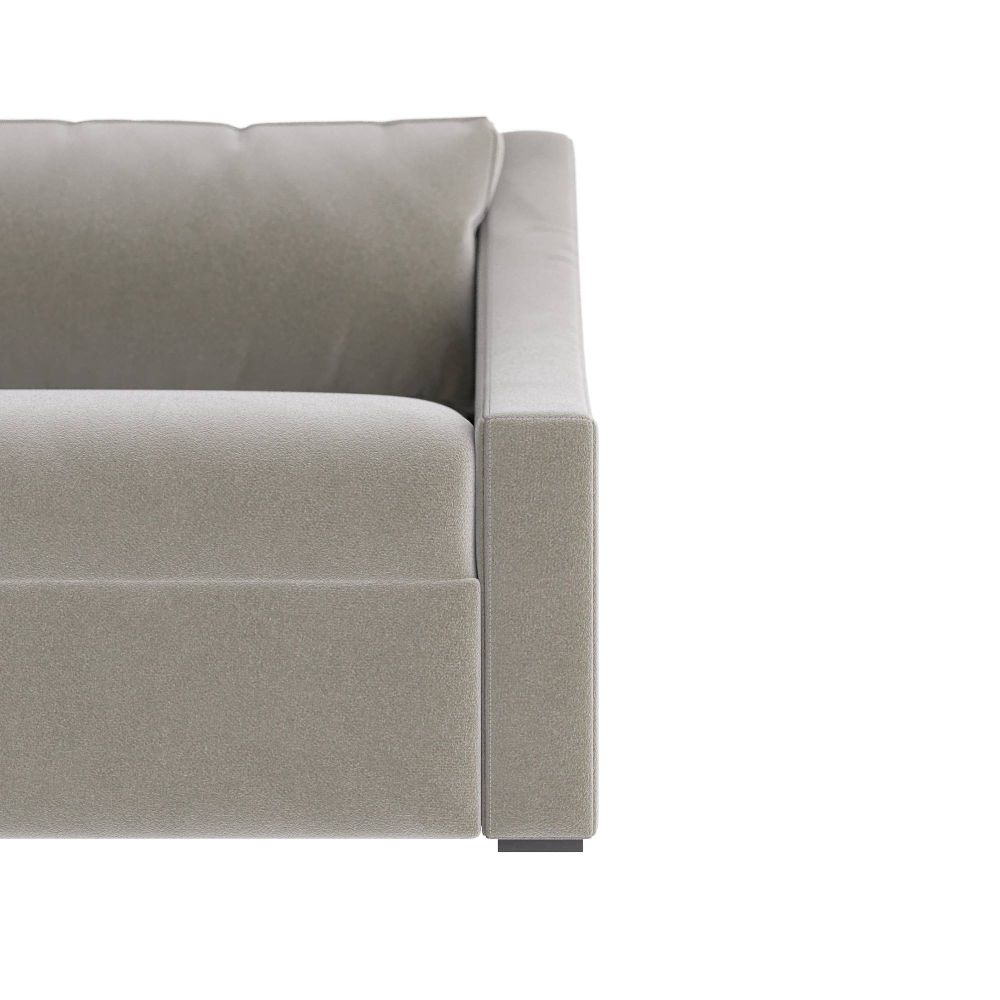 Bourdeaux 90" Flint Velvet Sofa