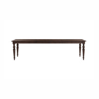 Lunaris 74"-114" Dark Brown Extendable Rectangular Dining Table