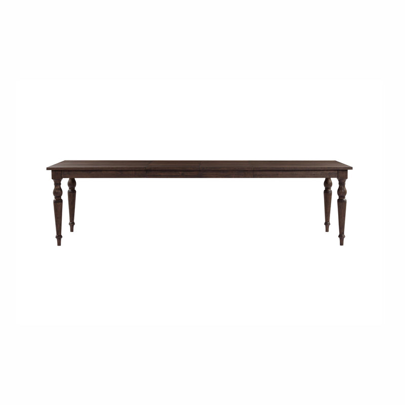 Lunaris 74"-114" Dark Brown Extendable Rectangular Dining Table