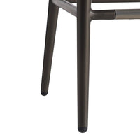 Juri Outdoor Charcoal Brown Barrel Counter Stool