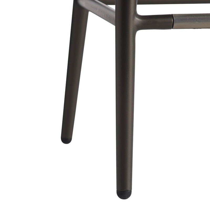 Juri Outdoor Charcoal Brown Barrel Counter Stool