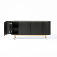 Anita Modern Black Oak & Gold Buffet