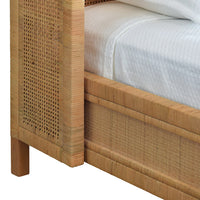 Ottilie Winged Wrapped Rattan Bed