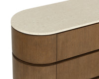 Caldora 59" Oak Veneer & Marble Top Dresser