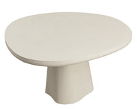 Celica 55" Sand Beige Concrete Indoor Outdoor Dining Table