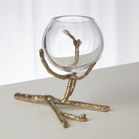 Twig Brass Vase Holder