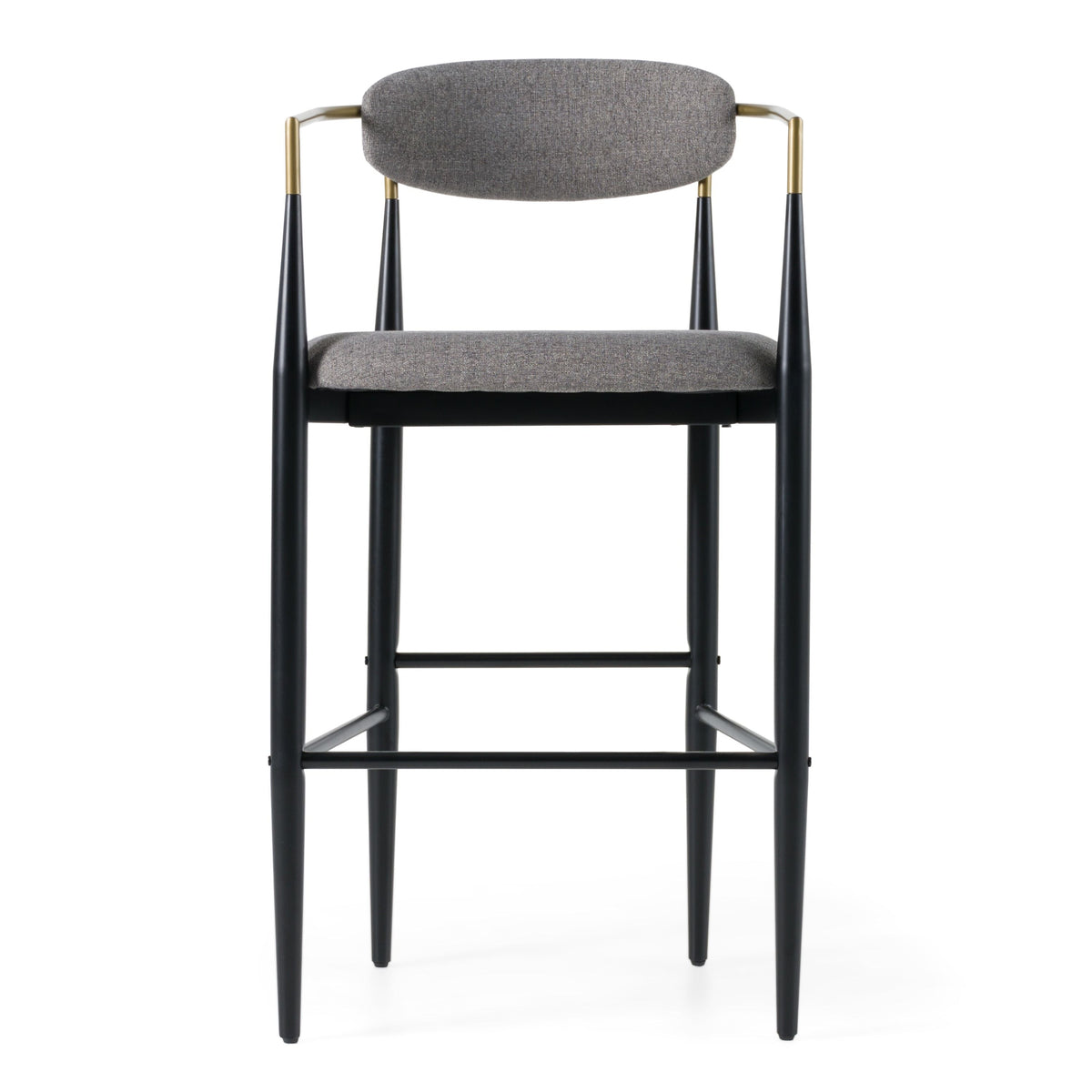 Nicole Medium Grey/Gold & Black Bar Stool