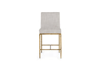 Leslie Modern Off-White & Gold Counter Stool