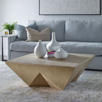 Arti 42" Square Modern Mango Wood Coffee Table