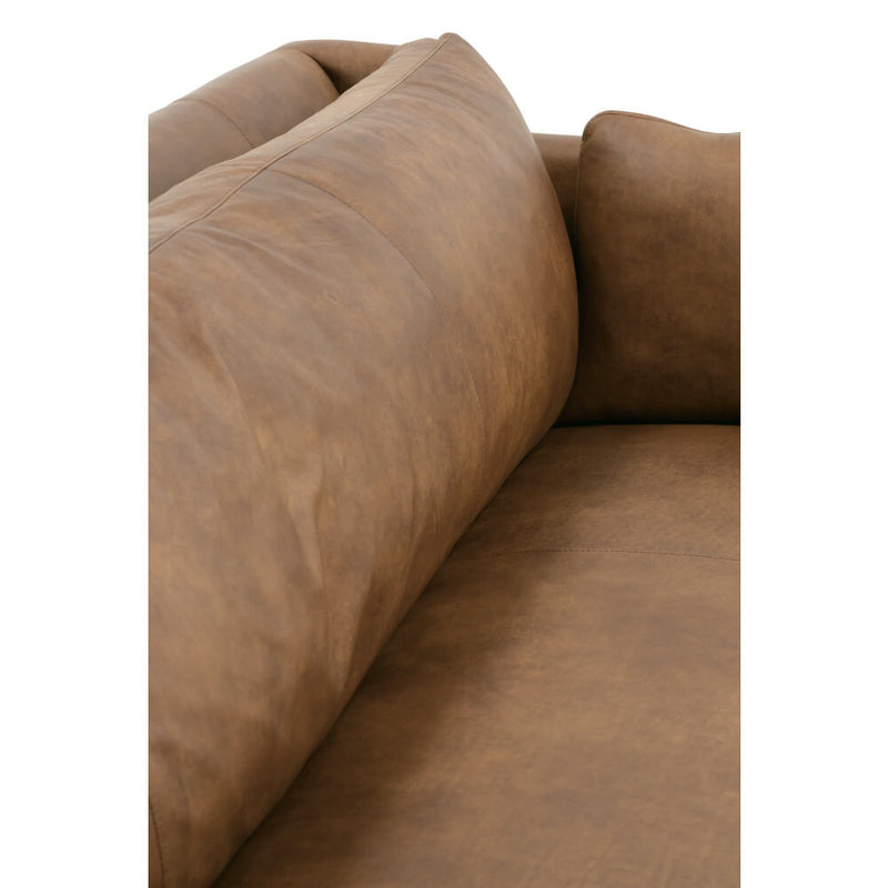 Blaise 90" Cocoa Leather Cloud Sofa