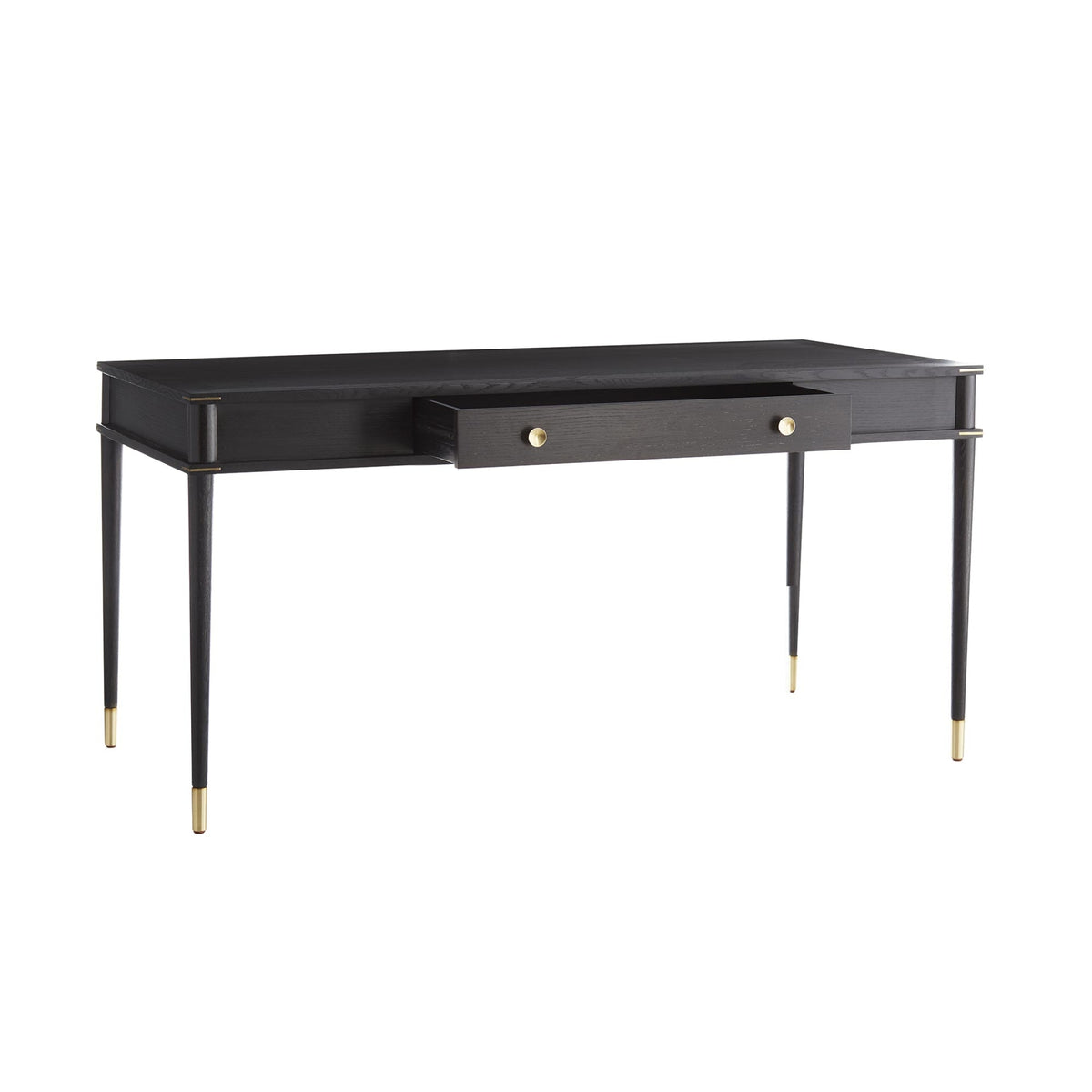Decker 60" Antique Brass & Ebony Desk
