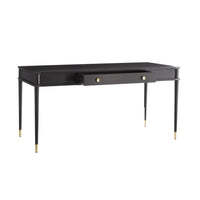 Decker 60" Antique Brass & Ebony Desk