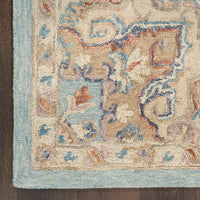 Goldie Light Blue Wool Persian Style Area Rug