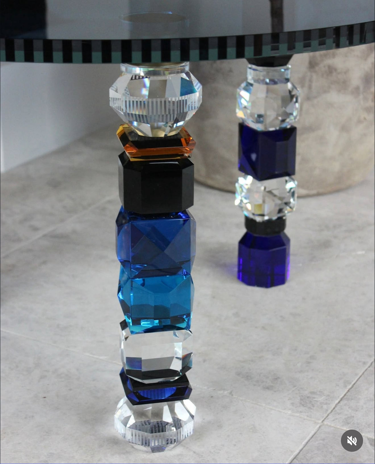 Francesca European Artist Collection Crystal Table