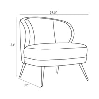 Agustin Marigold Velvet Chair