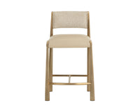 Bayard Oatmeal & Antique Brass Counter Stool