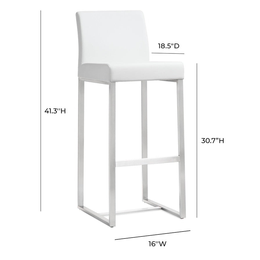 Moriah White Steel Barstools (Set of 2) - Luxury Living Collection