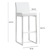 Moriah White Steel Barstools (Set of 2) - Luxury Living Collection