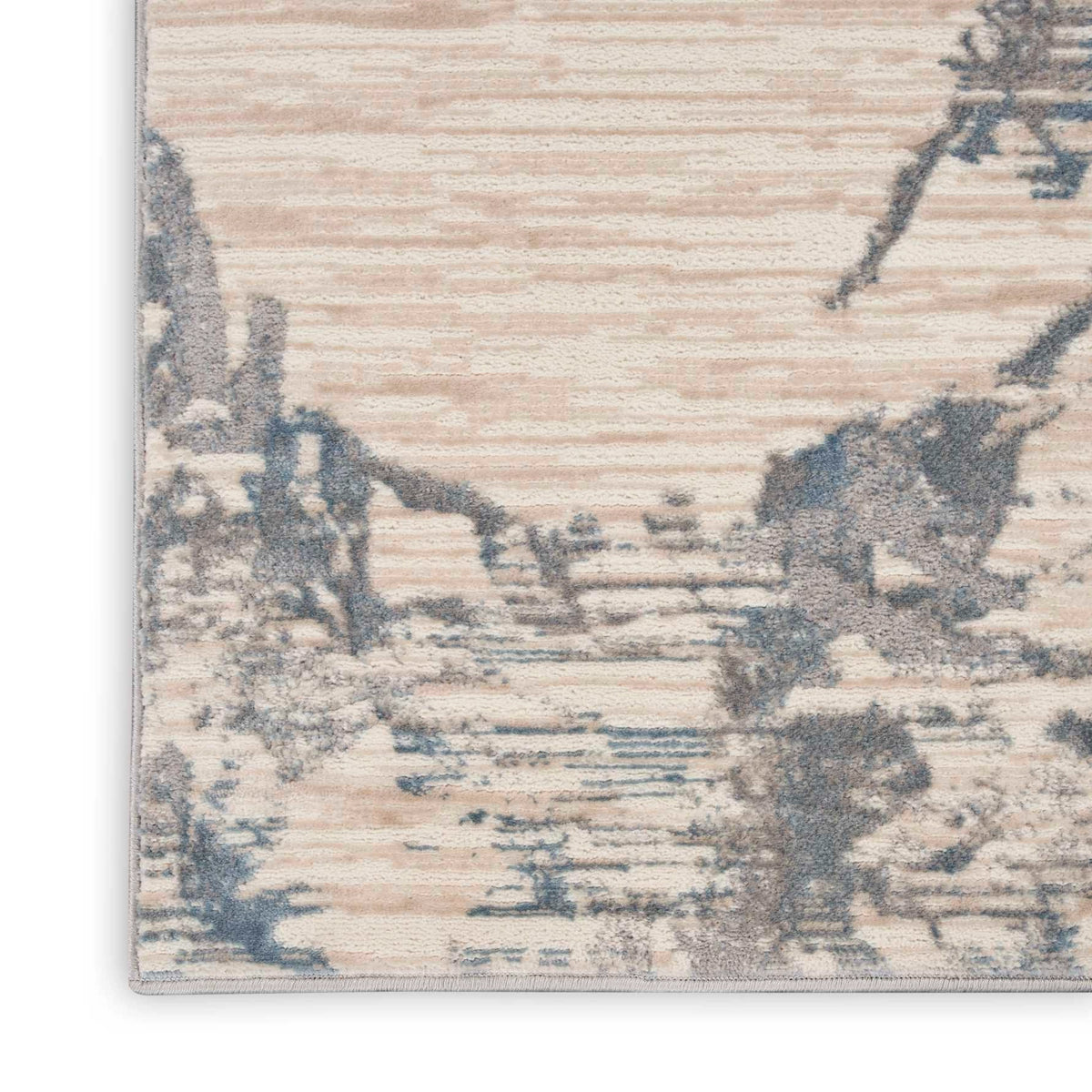 Eloise Abstract Floral Ivory, Grey & Blue Area Rug