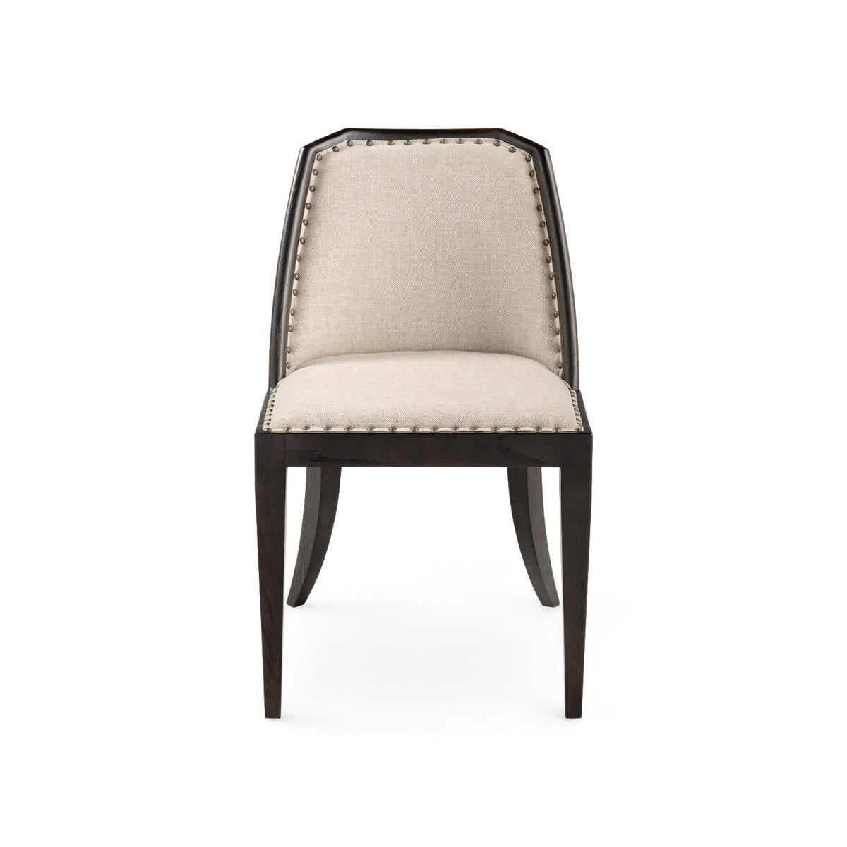 Marlee Espresso & Oatmeal Linen Side Chair