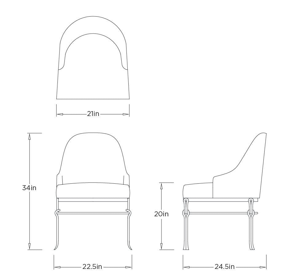 Carrick Performance Fabric Oxford White Dining Chair (Set of 2)