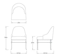 Carrick Performance Fabric Oxford White Dining Chair (Set of 2)
