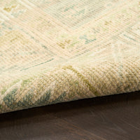 Giselle Green Wool Multicolor Area Rug