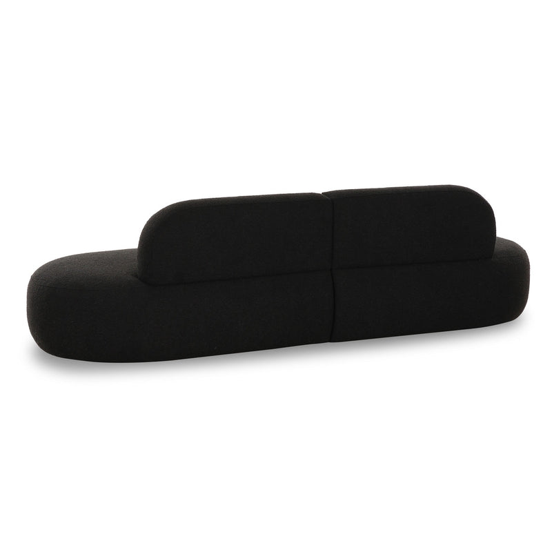 Sofie 94" Black Performance Boucle Sectional Sofa - Luxury Living Collection