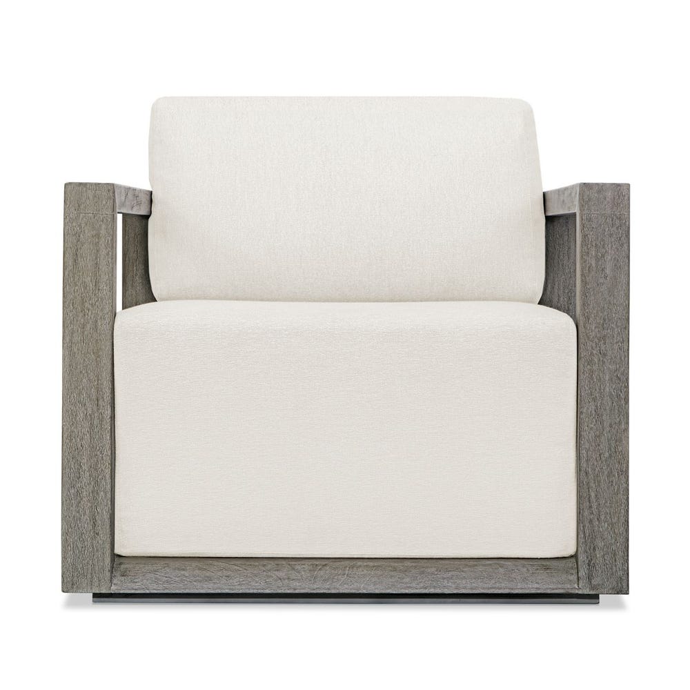 Richie White & Weathered Grey Ooutdoor Lounge Chair