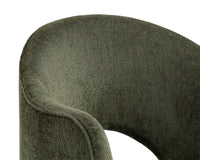 Anaya Rich Olive Upholstered Dining Armchair