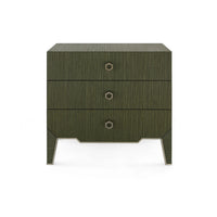 Selena 30" Deep Olive Green & Gold End Table/Nightstand