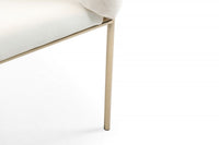 Camber Modern Off White & Gold Dining Chair