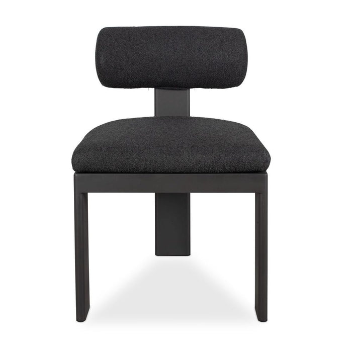 Verah 20" Charcoal Boucle Outdoor Armless Dining Chair